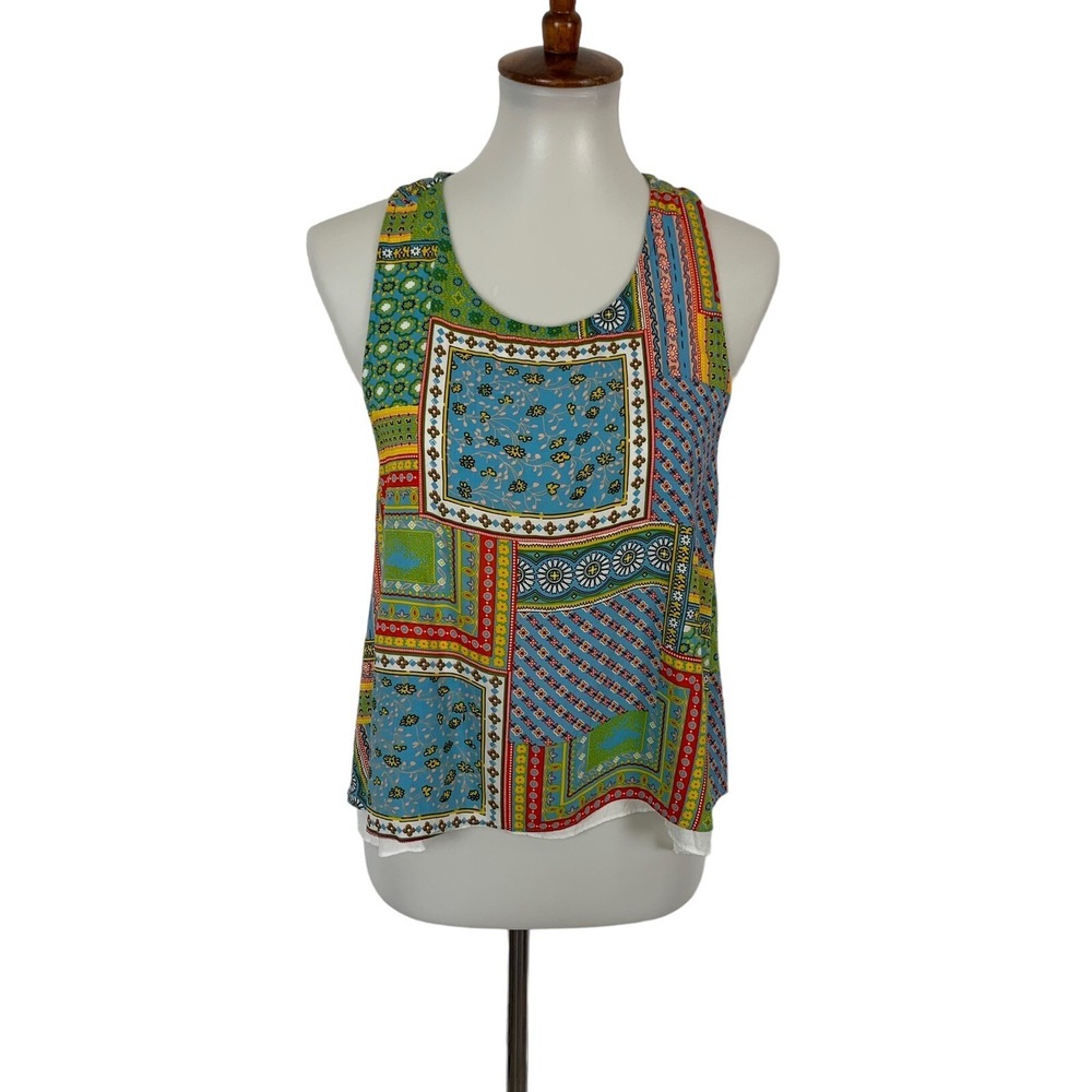 Altar'd State Medium Multicolor Tank Top Sleeveless Boho Festival Retro Y2K